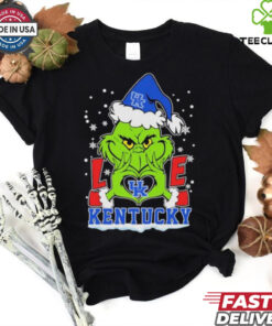 Grinch Hand Love Kentucky Wildcats Christmas Shirt