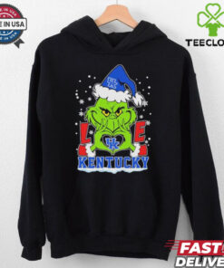 Grinch Hand Love Kentucky Wildcats Christmas Shirt