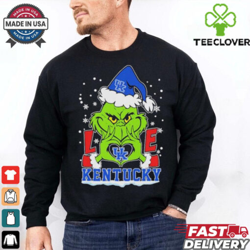 Grinch Hand Love Kentucky Wildcats Christmas Shirt