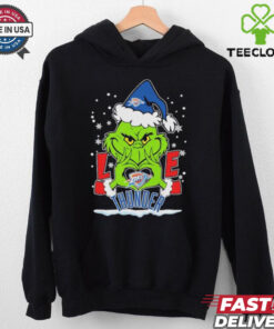 Grinch Hand Love OKC Thunder Christmas Shirt