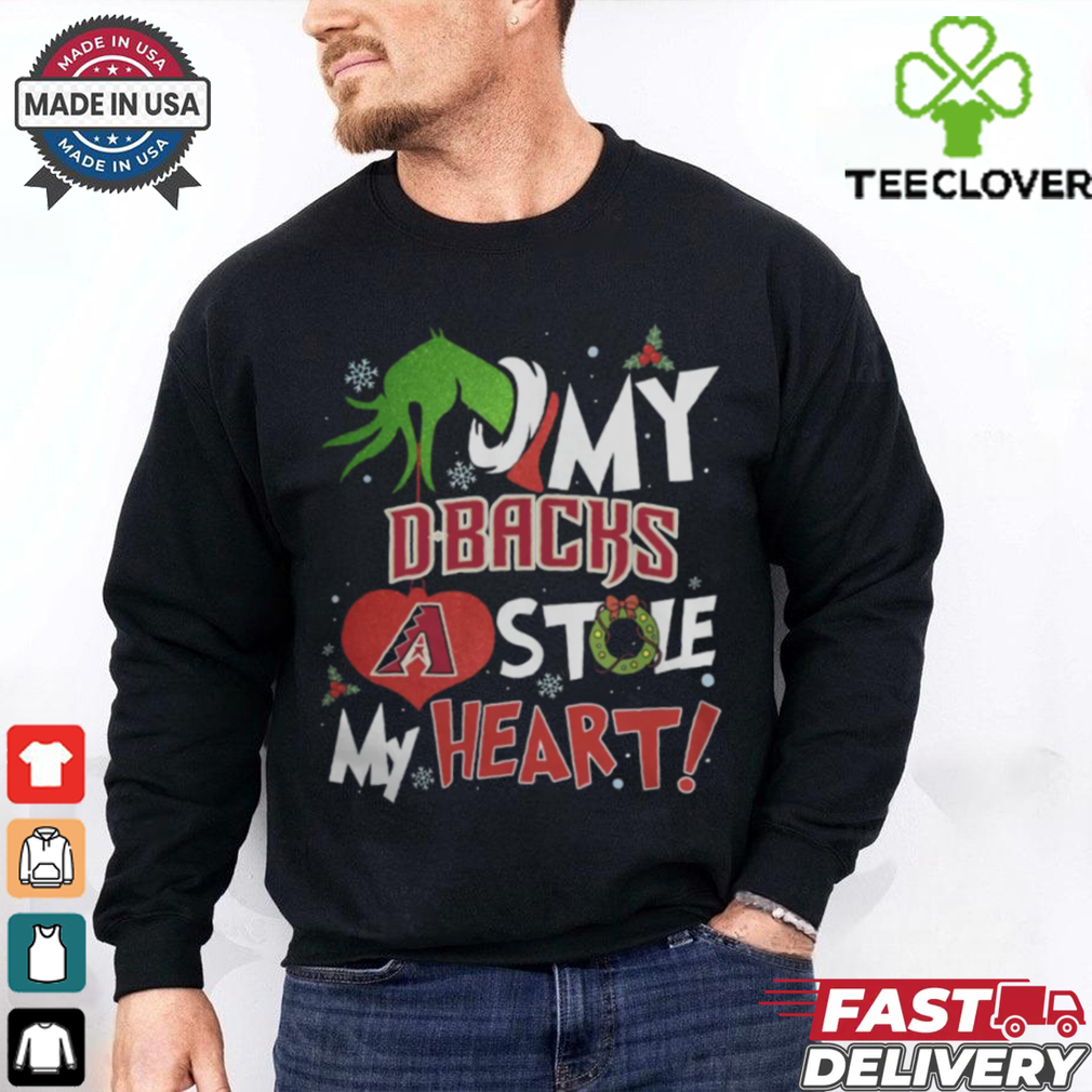 Grinch Hand My Arizona Diamondbacks Stole My Heart Christmas 2024 Shirt Grinch Hand My Arizona Diamondbacks Stole My Heart Christmas 2024 Shirt