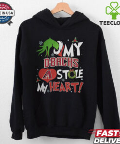 Grinch Hand My Arizona Diamondbacks Stole My Heart Christmas 2024 Shirt