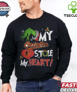Grinch Hand My Baltimore Orioles Stole My Heart Christmas 2024 Shirt