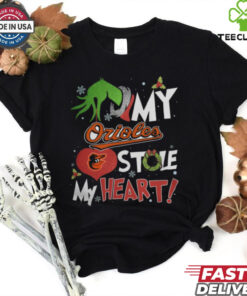 Grinch Hand My Baltimore Orioles Stole My Heart Christmas 2024 Shirt