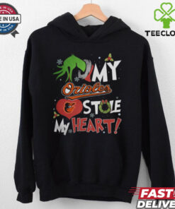Grinch Hand My Baltimore Orioles Stole My Heart Christmas 2024 Shirt