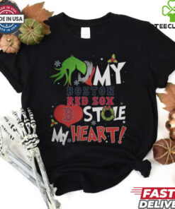 Grinch Hand My Boston Red Sox Stole My Heart Christmas 2024 Shirt