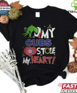 Grinch Hand My Chicago Cubs Stole My Heart Christmas 2024 Shirt