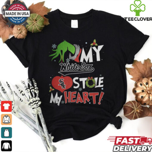 Grinch Hand My Chicago White Sox Stole My Heart Christmas 2024 Shirt