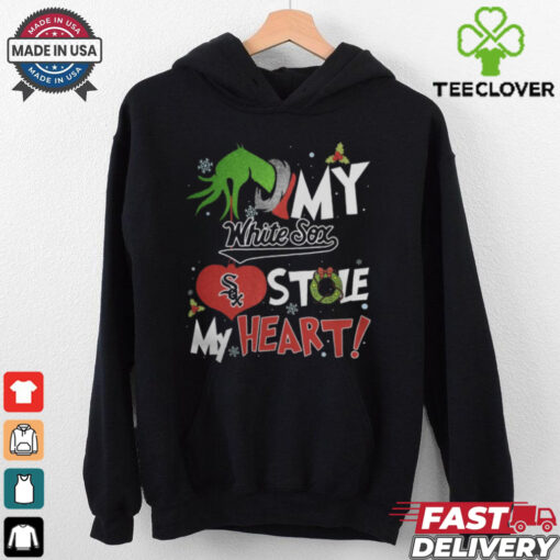 Grinch Hand My Chicago White Sox Stole My Heart Christmas 2024 Shirt