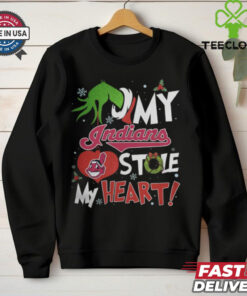 Grinch Hand My Cleveland Guardians Stole My Heart Christmas 2024 Shirt