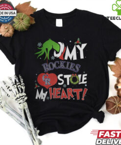Grinch Hand My Colorado Rockies Stole My Heart Christmas 2024 Shirt