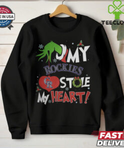 Grinch Hand My Colorado Rockies Stole My Heart Christmas 2024 Shirt