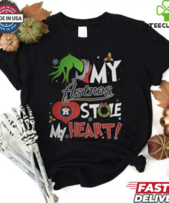 Grinch Hand My Houston Astros Stole My Heart Christmas 2024 Shirt