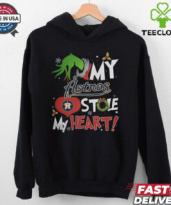 Grinch Hand My Houston Astros Stole My Heart Christmas 2024 Shirt