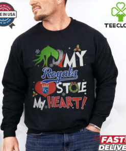 Grinch Hand My Kansas City Royals Stole My Heart Christmas 2024 Shirt