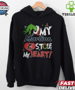 Grinch Hand My Miami Marlins Stole My Heart Christmas 2024 Shirt