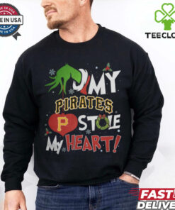 Grinch Hand My Pittsburgh Pirates Stole My Heart Christmas 2024 Shirt
