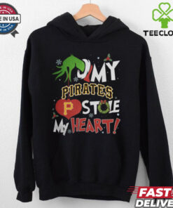 Grinch Hand My Pittsburgh Pirates Stole My Heart Christmas 2024 Shirt