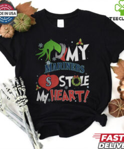 Grinch Hand My Seattle Mariners Stole My Heart Christmas 2024 Shirt