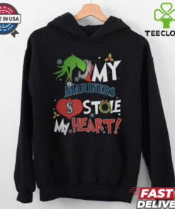 Grinch Hand My Seattle Mariners Stole My Heart Christmas 2024 Shirt