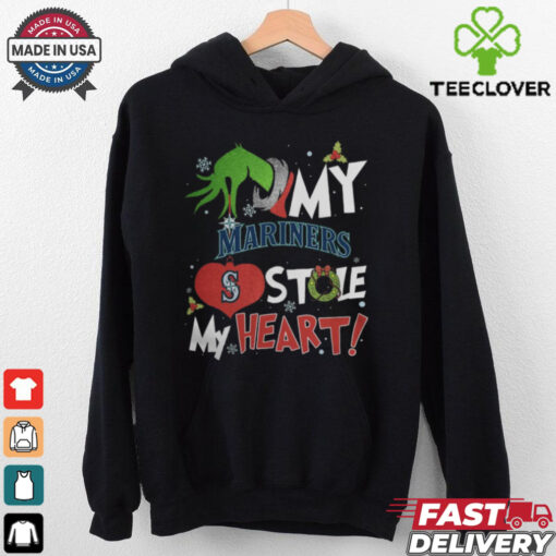 Grinch Hand My Seattle Mariners Stole My Heart Christmas 2024 Shirt