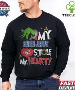 Grinch Hand My Toronto Blue Jays Stole My Heart Christmas 2024 Shirt