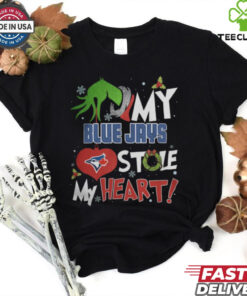 Grinch Hand My Toronto Blue Jays Stole My Heart Christmas 2024 Shirt