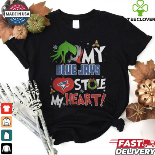 Grinch Hand My Toronto Blue Jays Stole My Heart Christmas 2024 Shirt