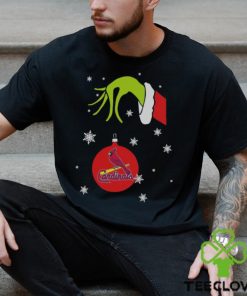 Grinch Hand holding Ornament St.Louis Cardinals Snowflake Christmas Sweater
