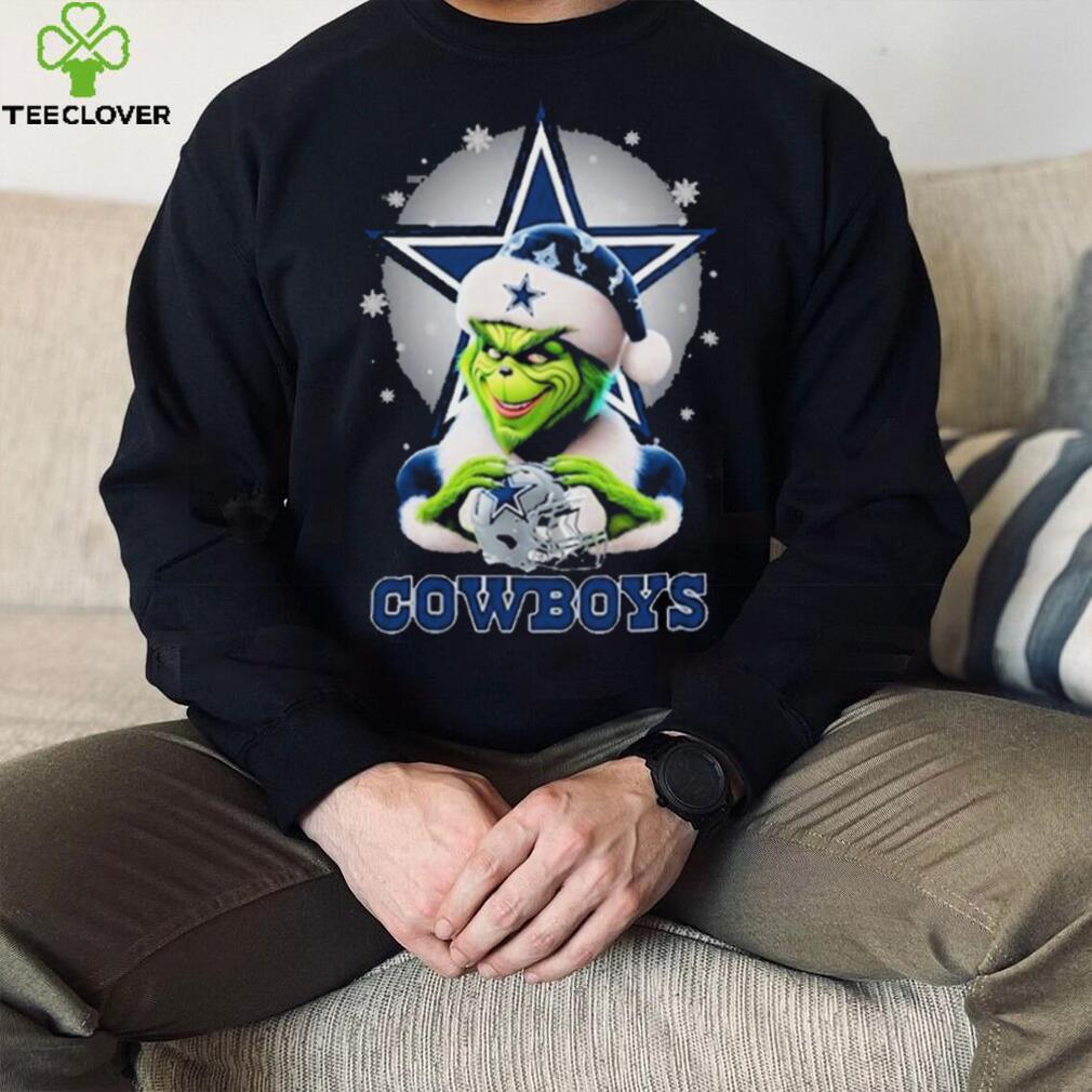 Grinch Hat Santa Dallas Cowboys Helmet Logo Merry Christmas Shirt Grinch Hat Santa Dallas Cowboys Helmet Logo Merry Christmas Shirt