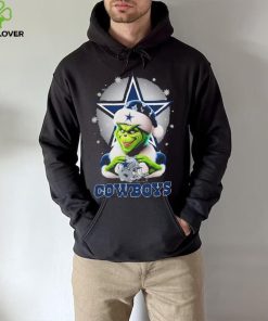 Grinch Hat Santa Dallas Cowboys Helmet Logo Merry Christmas Shirt