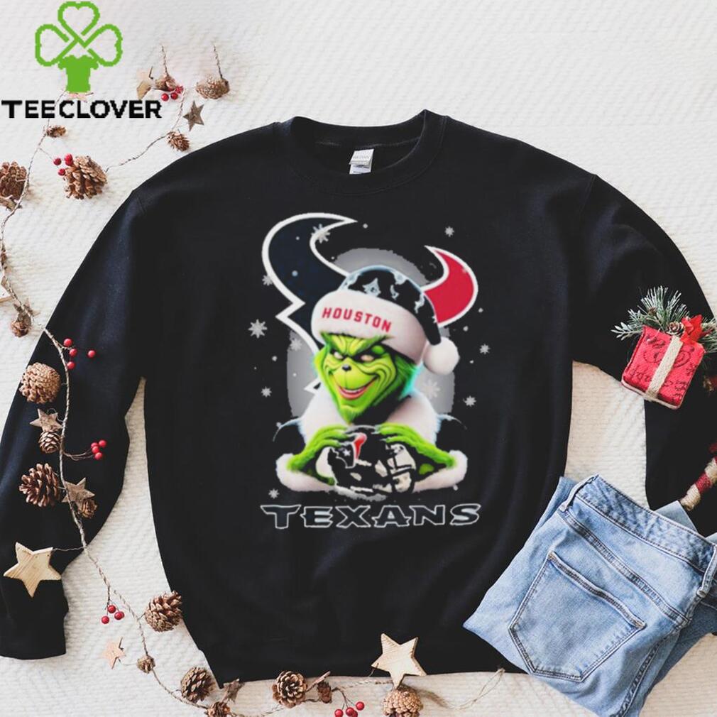 Grinch Hat Santa Houston Texans Helmet Logo Merry Christmas Shirt Grinch Hat Santa Houston Texans Helmet Logo Merry Christmas Shirt
