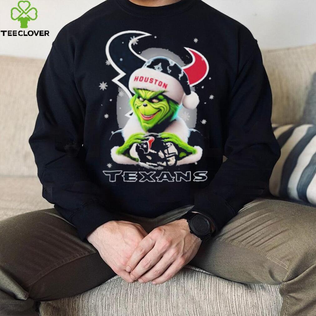 Grinch Hat Santa Houston Texans Helmet Logo Merry Christmas Shirt Grinch Hat Santa Houston Texans Helmet Logo Merry Christmas Shirt
