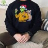 Grinch Hat Santa Hug Coffee United Parcel Service Logo Christmas Shirt