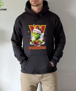 Grinch Hat Santa Washington Commanders Helmet Logo Merry Christmas Shirt