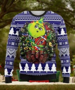 Grinch Hug Baltimore Ravens NFL Ugly Wool Sweater
