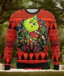 Grinch Hug Cleveland Browns 3D Printed Ugly Christmas Sweater