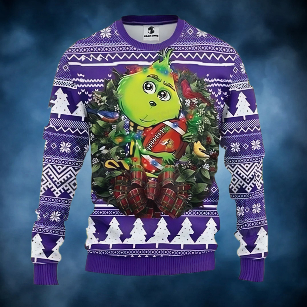 NFL Minnesota Vikings Grinch hug ugly christmas sweater - USALast