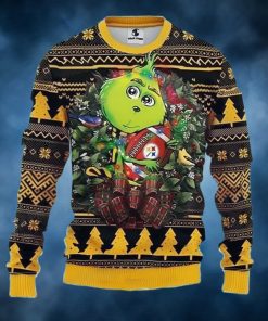 Grinch Hug Pittsburgh Steelers Ugly Christmas Sweater Gift For Family