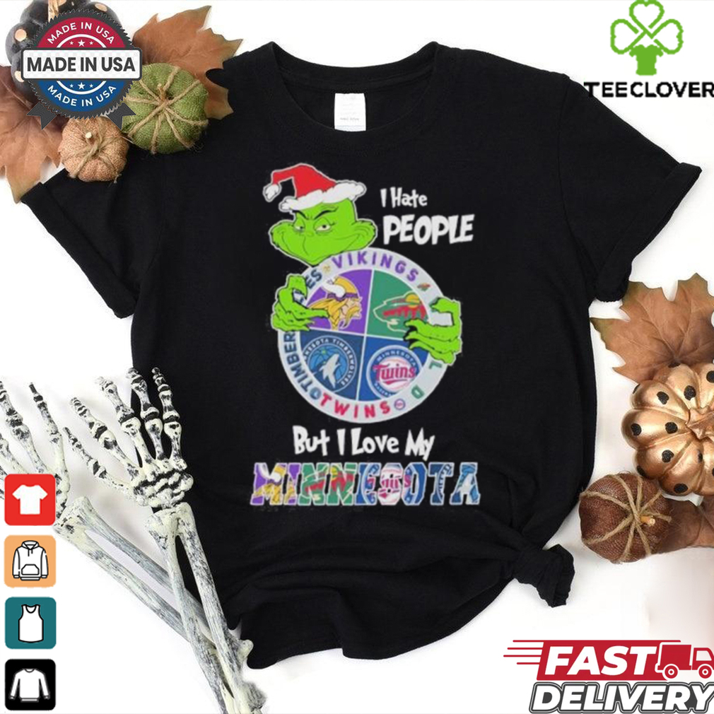 Grinch I Hate People But I Love My Minnesota Sports Teams Shirt Grinch I Hate People But I Love My Minnesota Sports Teams Shirt