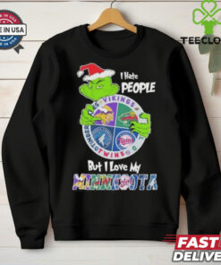 Grinch I Hate People But I Love My Minnesota Sports Teams Shirt
