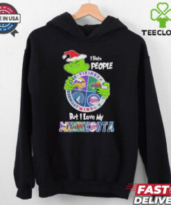 Grinch I Hate People But I Love My Minnesota Sports Teams Shirt