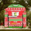 Grinch Coffee Latte Christmas 3D Knitting Pattern Ugly Christmas Holiday Sweater