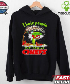 Grinch I hate people but I love my Chiefs winter shirt