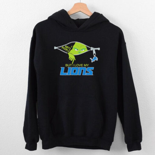 Grinch I hate people but I love my Detroit Lions hoodie, sweater, longsleeve, shirt v-neck, t-shirt