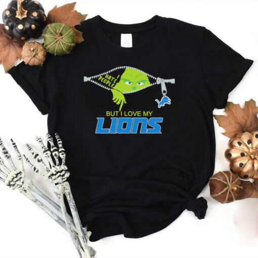 Grinch I hate people but I love my Detroit Lions hoodie, sweater, longsleeve, shirt v-neck, t-shirt