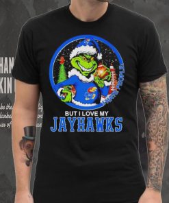 Grinch I hate people but I love my Kansas Jayhawks shirt