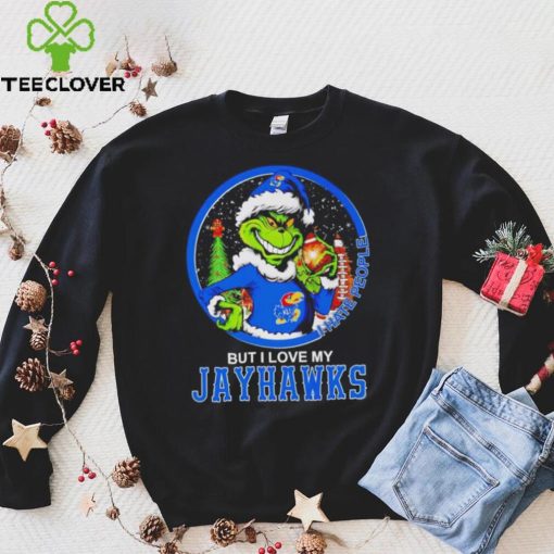 Grinch I hate people but I love my Kansas Jayhawks hoodie, sweater, longsleeve, shirt v-neck, t-shirt