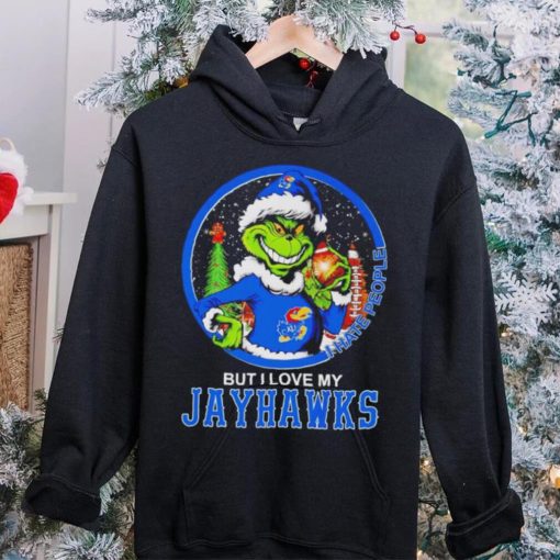 Grinch I hate people but I love my Kansas Jayhawks hoodie, sweater, longsleeve, shirt v-neck, t-shirt