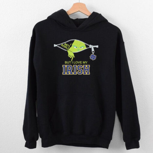 Grinch I hate people but I love my Notre Dame Fighting Irish hoodie, sweater, longsleeve, shirt v-neck, t-shirt